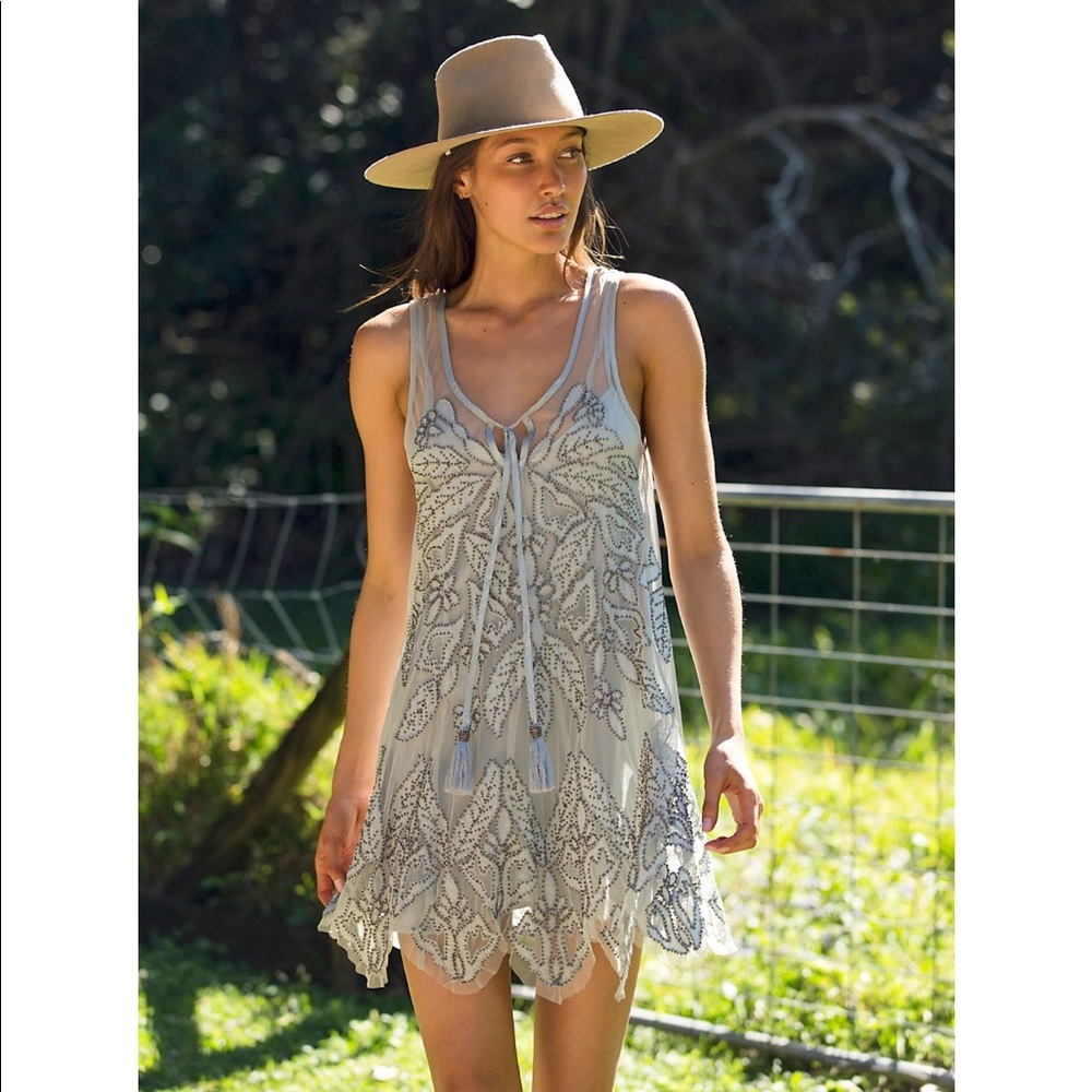Free People La Palma Trapeze Mini Dress